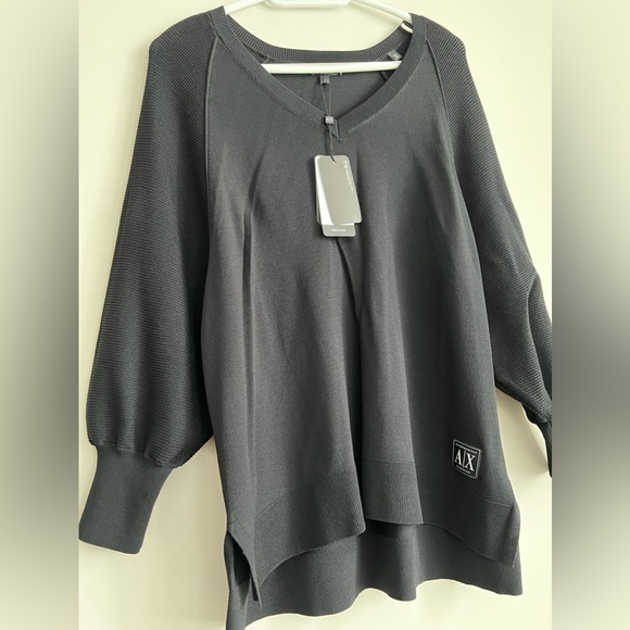 Black knit Armani Exchange pullover - Picture 4 of 6